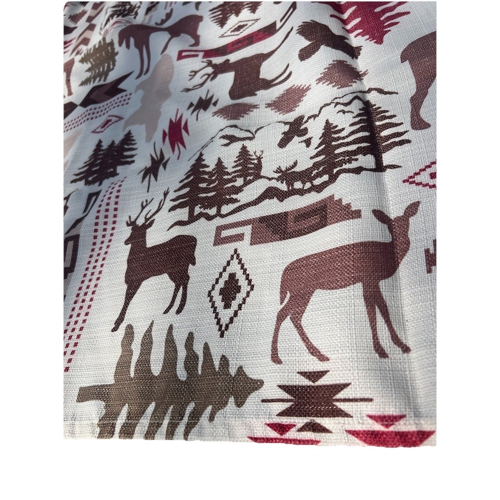 Home Studio Woodland Southwest Tablecloth 56x96" Rectangle Deer Trees Moose